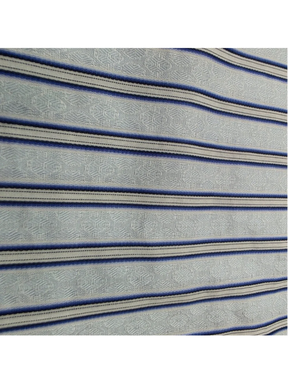 Robert Graham Striped Button Up Shirt Men’s Large Paisley Flip Cuff Blue Money